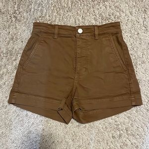 Everlane Cotton Twill Shorts; Size 0; Color Ochre
